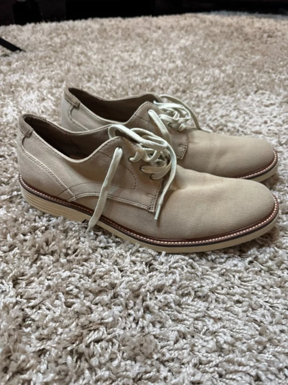 Docker's Size 10 Men's Khaki Oxfords